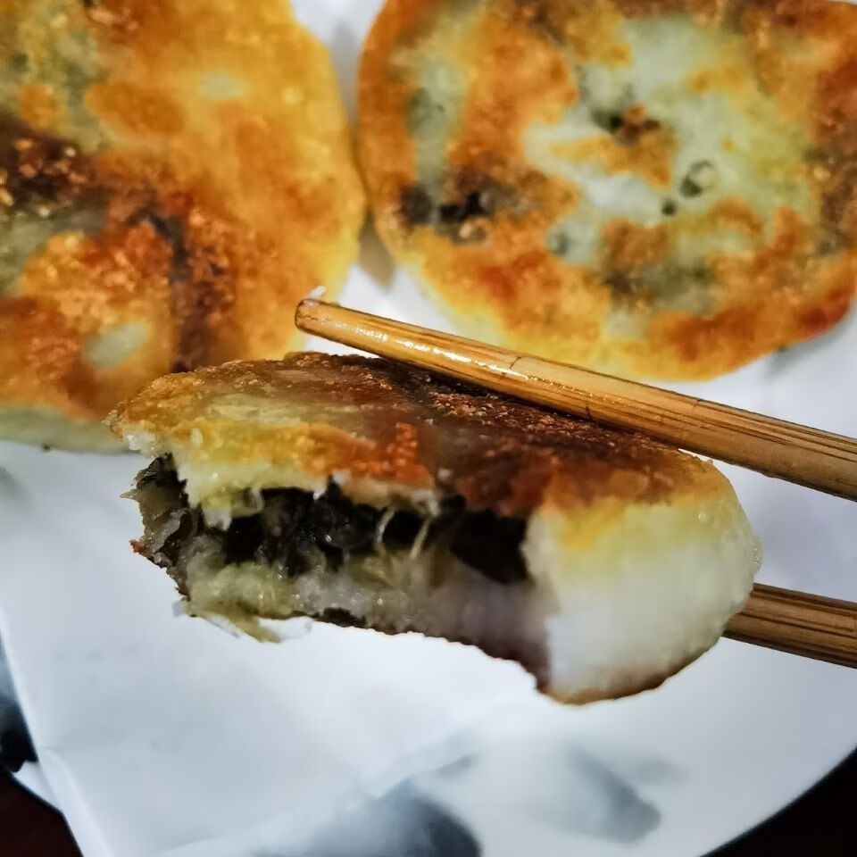 安徽特产雪菜米粑,铜陵特产雪菜粑粑,腌菜粑粑米粉粑粑 30个【图片
