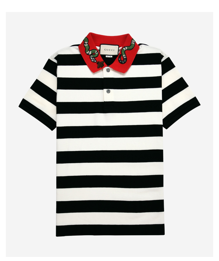 gucci 古驰t恤 奢侈品男装 珊瑚蛇印花polo衫 431039 x5b58 9285 s