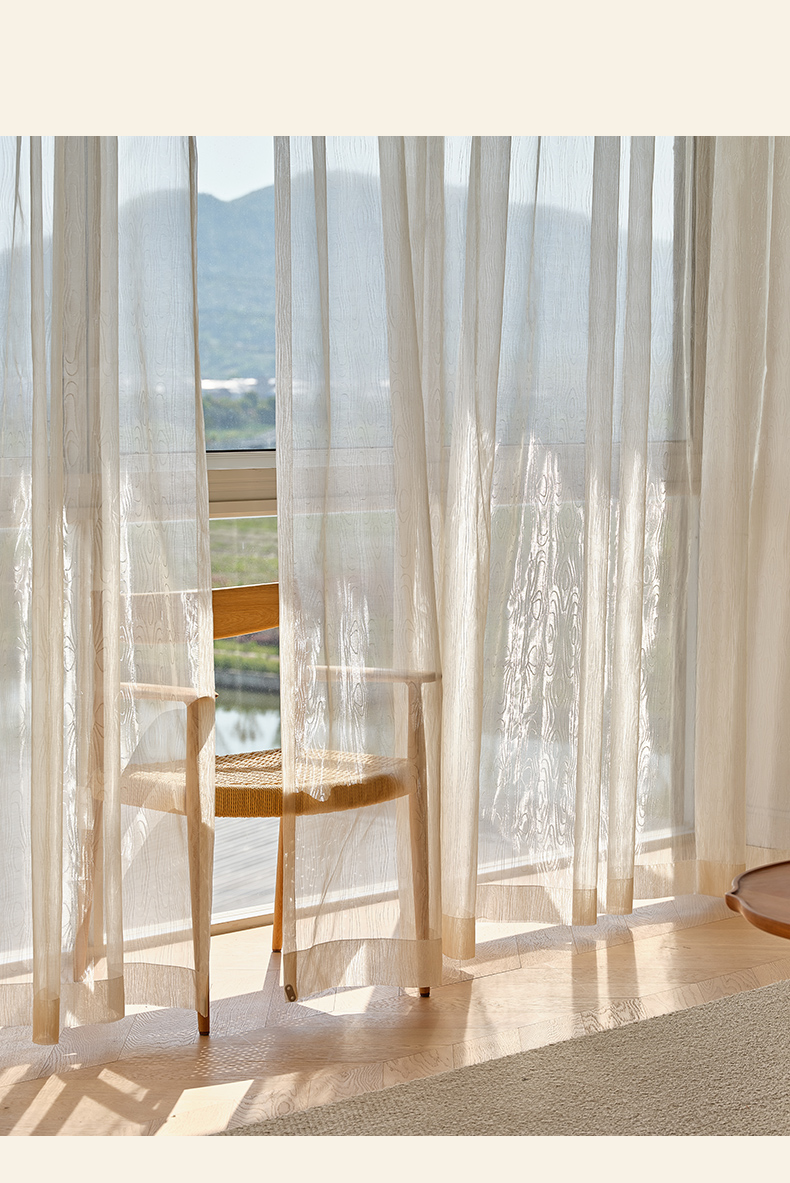 窗帘梦幻纱帘卧室阳台飘窗感法式网红帘轻奢窗纱感yy 映月纱 定制每米