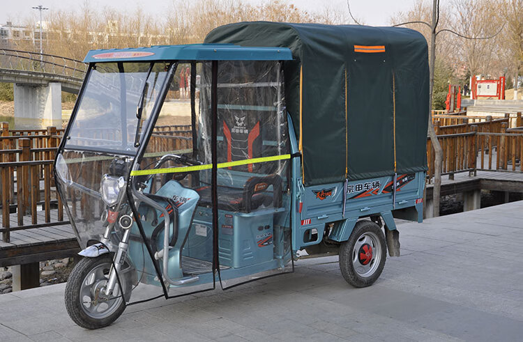 三轮车雨棚电动三轮车车棚前车头前棚快递员驾驶棚全封遮阳挡雨棚蓬