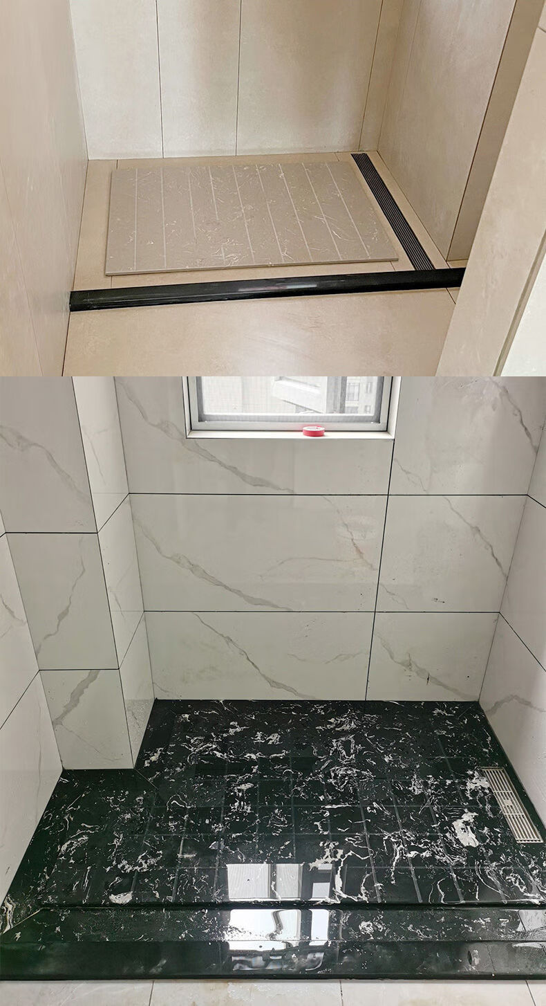 淋浴房大理石脚踏石底座底盆防水正方形长方形浴室石基挡水条卫生间