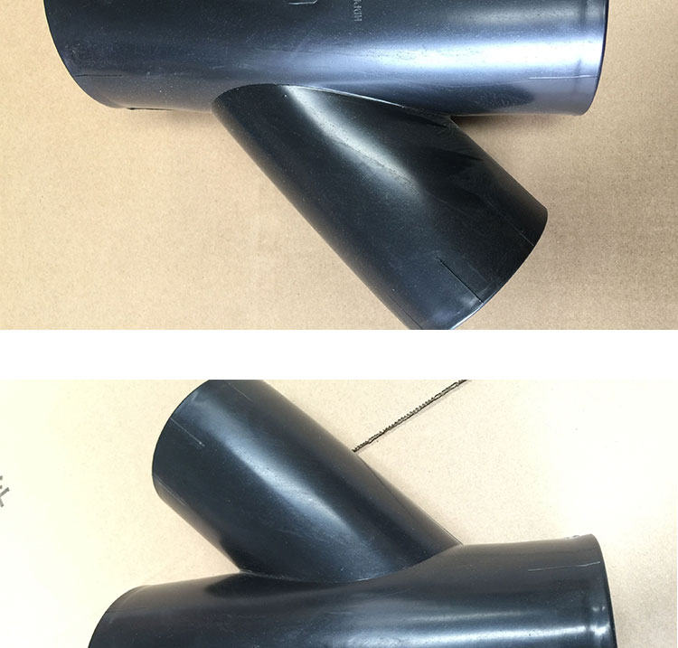 pe斜三通 y型135°三通 hdpe虹吸同层排水管配件 90*75