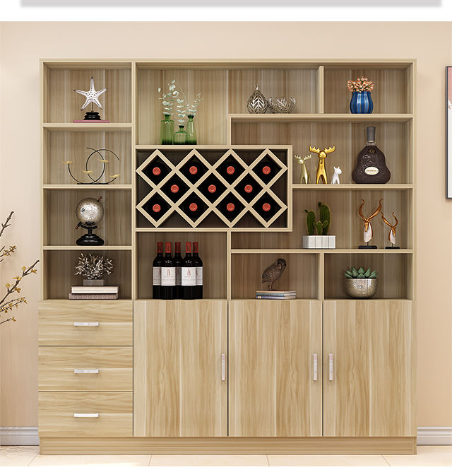 经济适用酒柜客厅靠墙储物柜简约大气门厅玄关餐边柜多功能置物柜暖白
