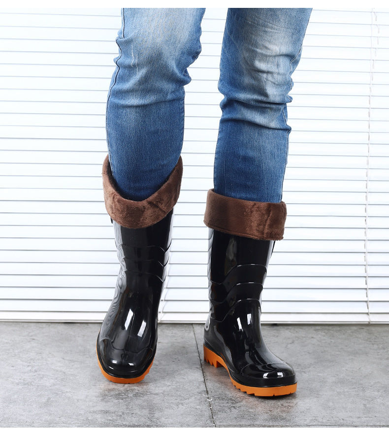 雨鞋高品质精选新品防水牛筋底雨鞋男胶鞋耐磨高筒雨靴中筒水鞋防滑