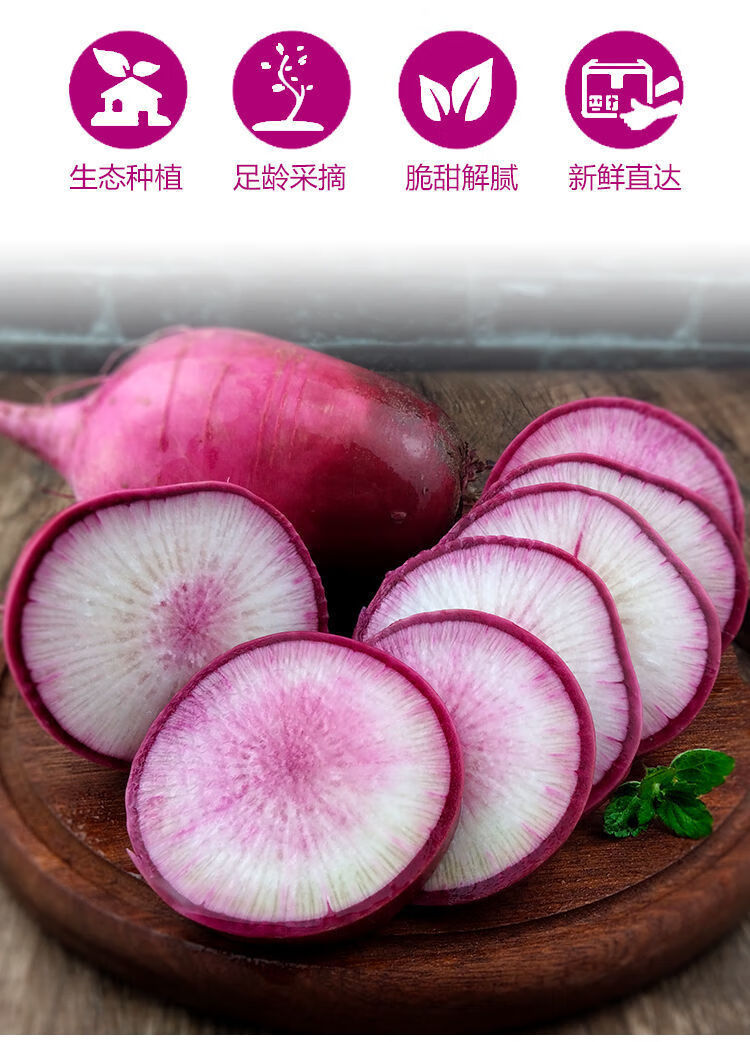 山东新鲜5斤冰糖心水果萝卜正宗冰激凌甜脆新鲜萝卜生吃红心萝卜净重3