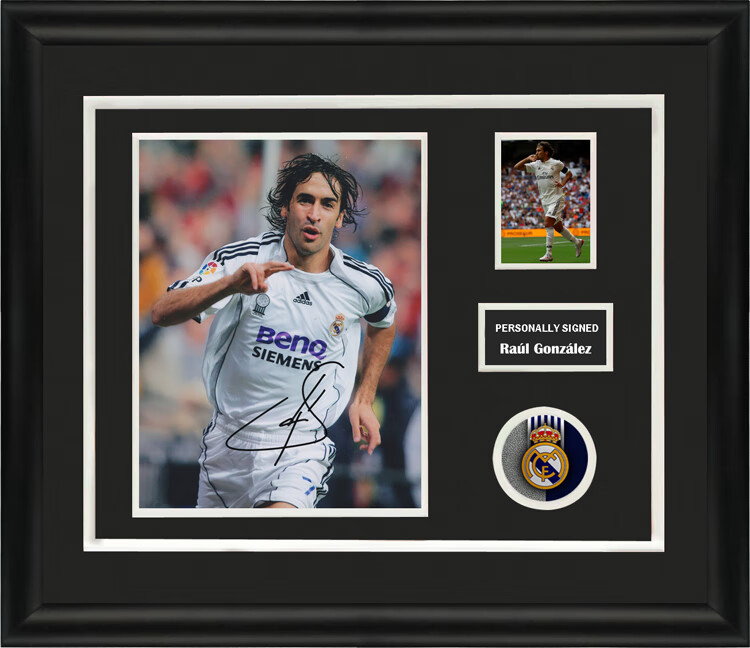 收藏劳尔r7亲笔签名照片裱框含sa证书皇马不易流行