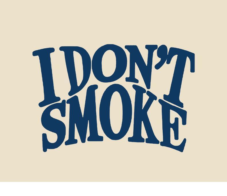 杞记禁止吸烟短袖中国潮i dont somke拒绝t恤我不抽烟情侣上衣服短袖