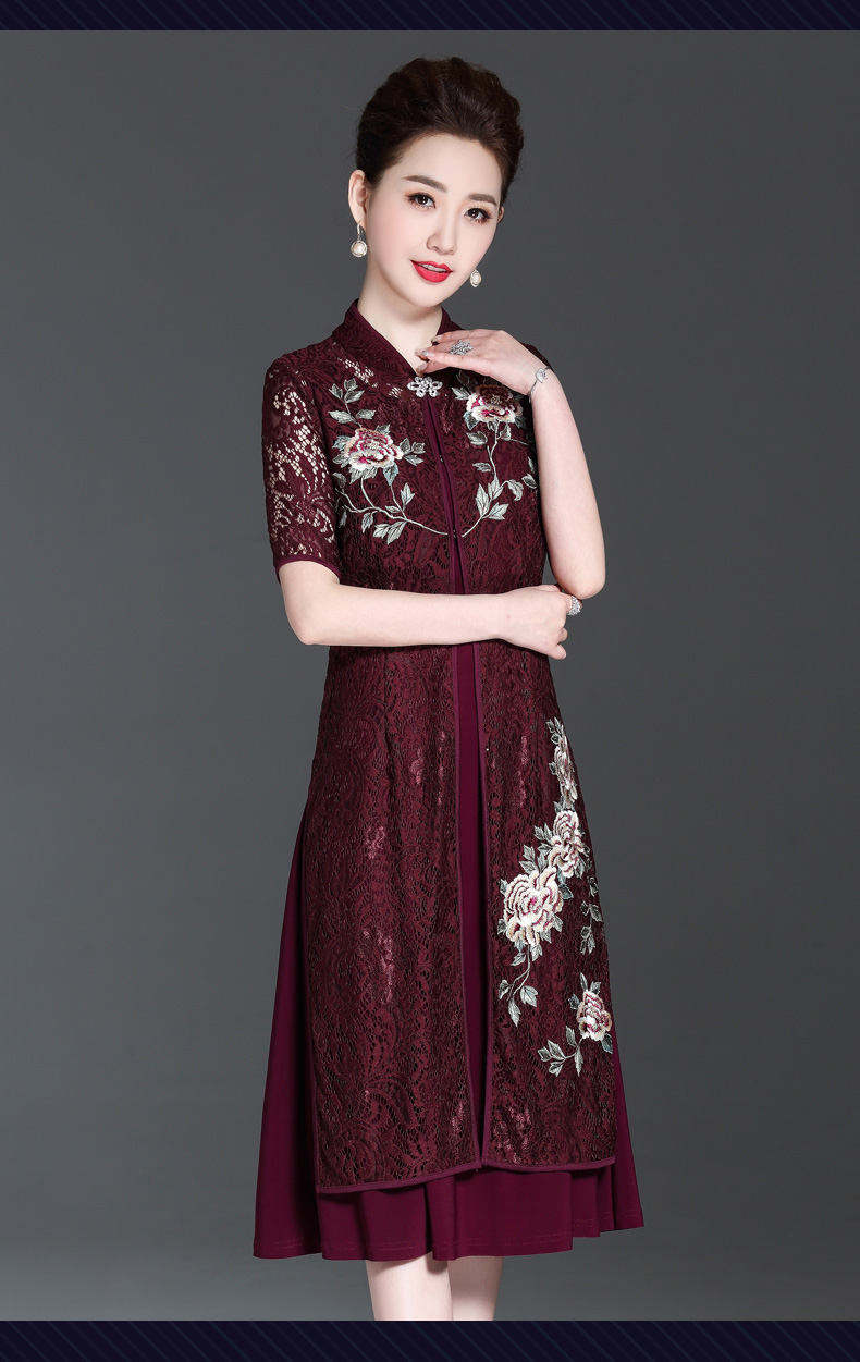 恒佩喜婆婆装婚礼服套裙两件套嫁女儿妈妈夏天礼服中年妇女连衣裙婚宴