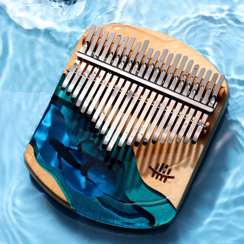 鲁儒拇指琴17音21音卡林巴琴可爱鲸鱼深海精灵初学者kalimba便携式