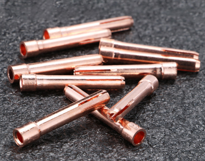 适用于松勒氩弧焊机150氩弧焊枪配件20紫铜钨极钨针夹头亚咖qq150钨针