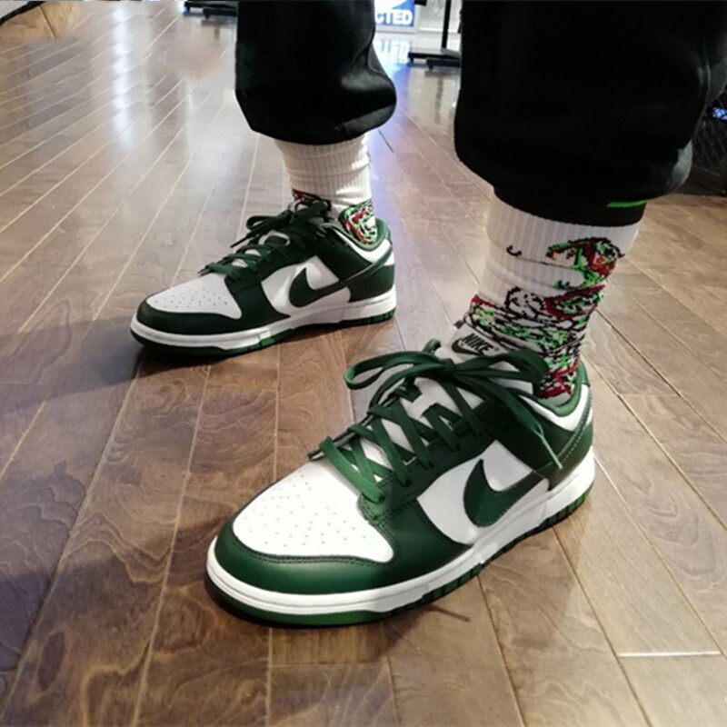 潮nike耐克dunklow密歇根白绿凯尔特人男子低帮滑板鞋运动休闲鞋dd