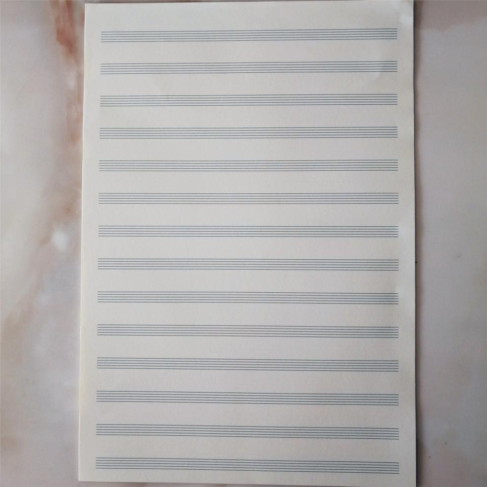 a3五线谱总谱纸150克8k开作曲钢琴谱夹纸小提琴架子鼓萨克斯专用24行