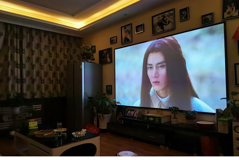 猎擎(leorqeon)投影幕布墙纸自粘家庭大屏幕贴简易家用背景墙广告投屏