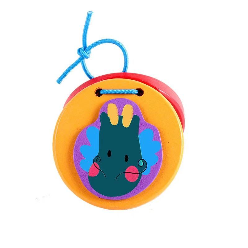 响板儿童响板早教幼儿园小快板响音乐打击乐器响板玩具木制卡通响板