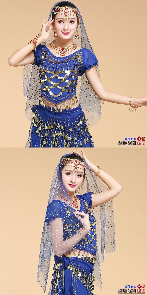 2020新款印度舞蹈演出配饰头饰头纱肚皮舞宝石项链耳环红珠手链69手链