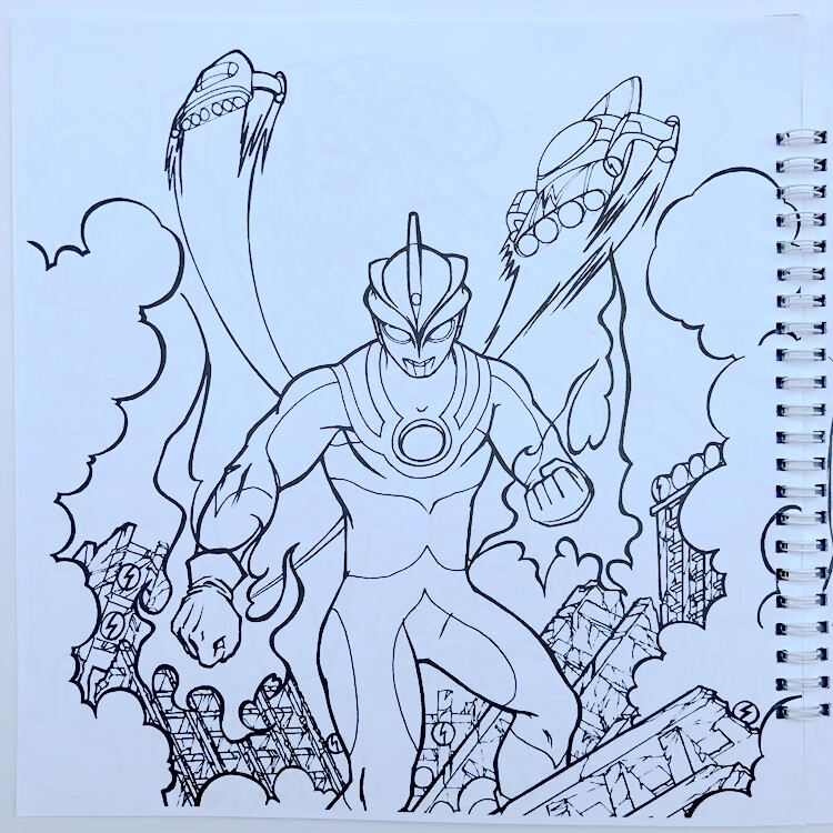 儿童画画书奥特曼小手学画画涂色本奥特曼图画本涂色画画书 奥特曼