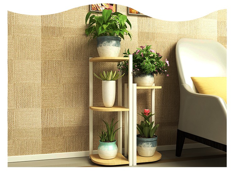 煜铭居室内盆栽花架子转角置物架三角多层墙角花架客厅室内多肉阳台