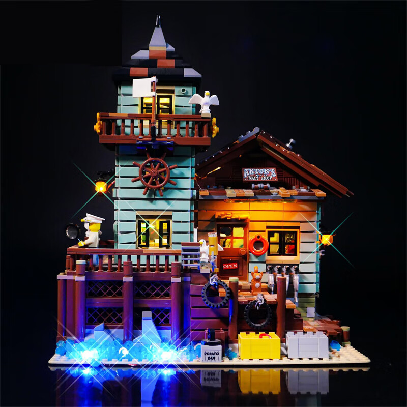 乐高(lego)乐高渔夫小屋老渔屋积木城市建筑街景系列高难度拼装模型