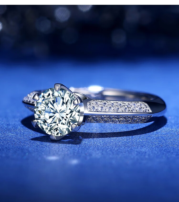 婚礼求婚圣诞节送女友爱人生日礼物1克拉半壁江山款d色vvs配双证书