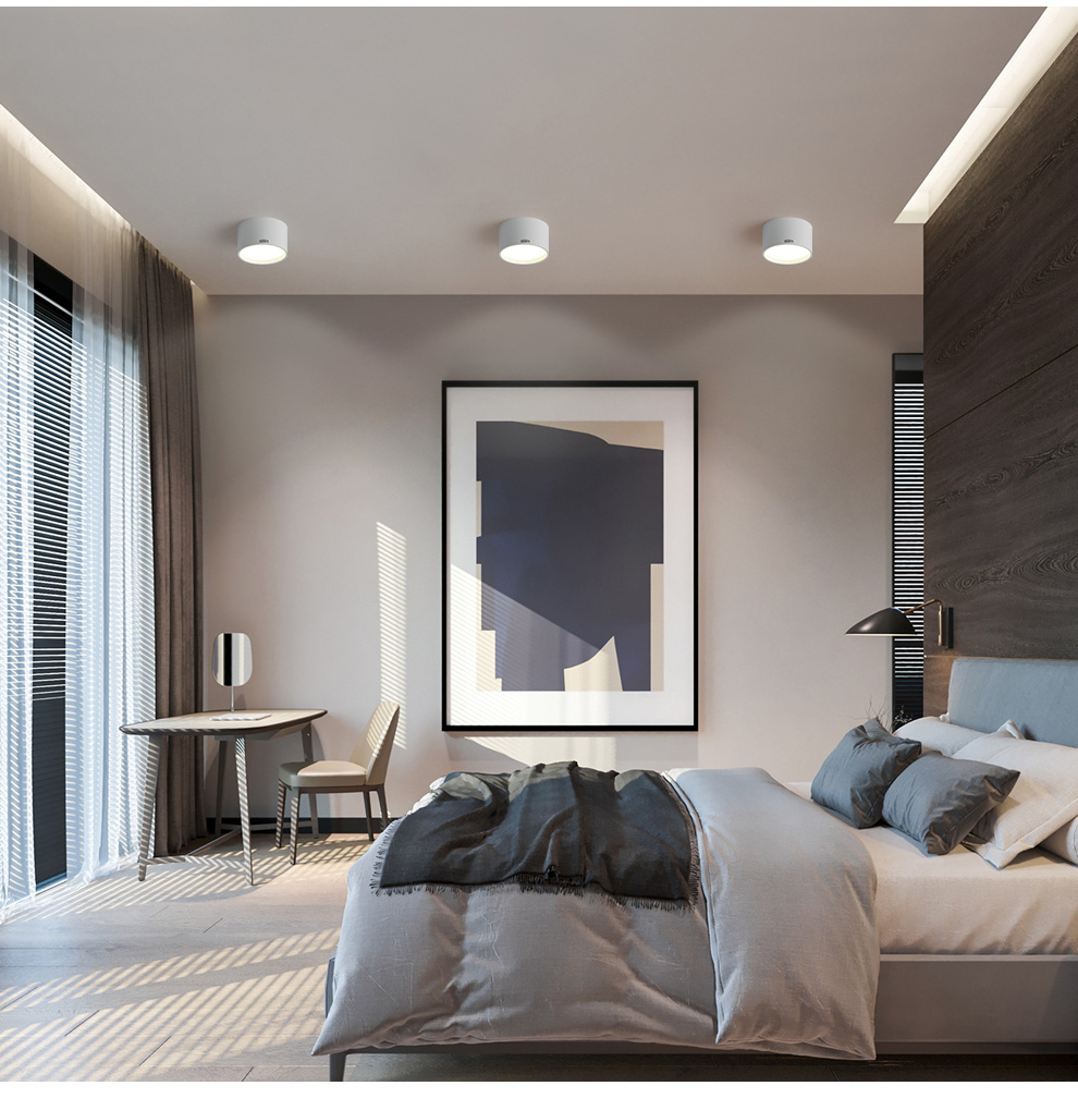 雷士照明(nvc)筒灯 明装筒灯 led筒灯 圆形防眩防雾走廊吸顶灯 【明装