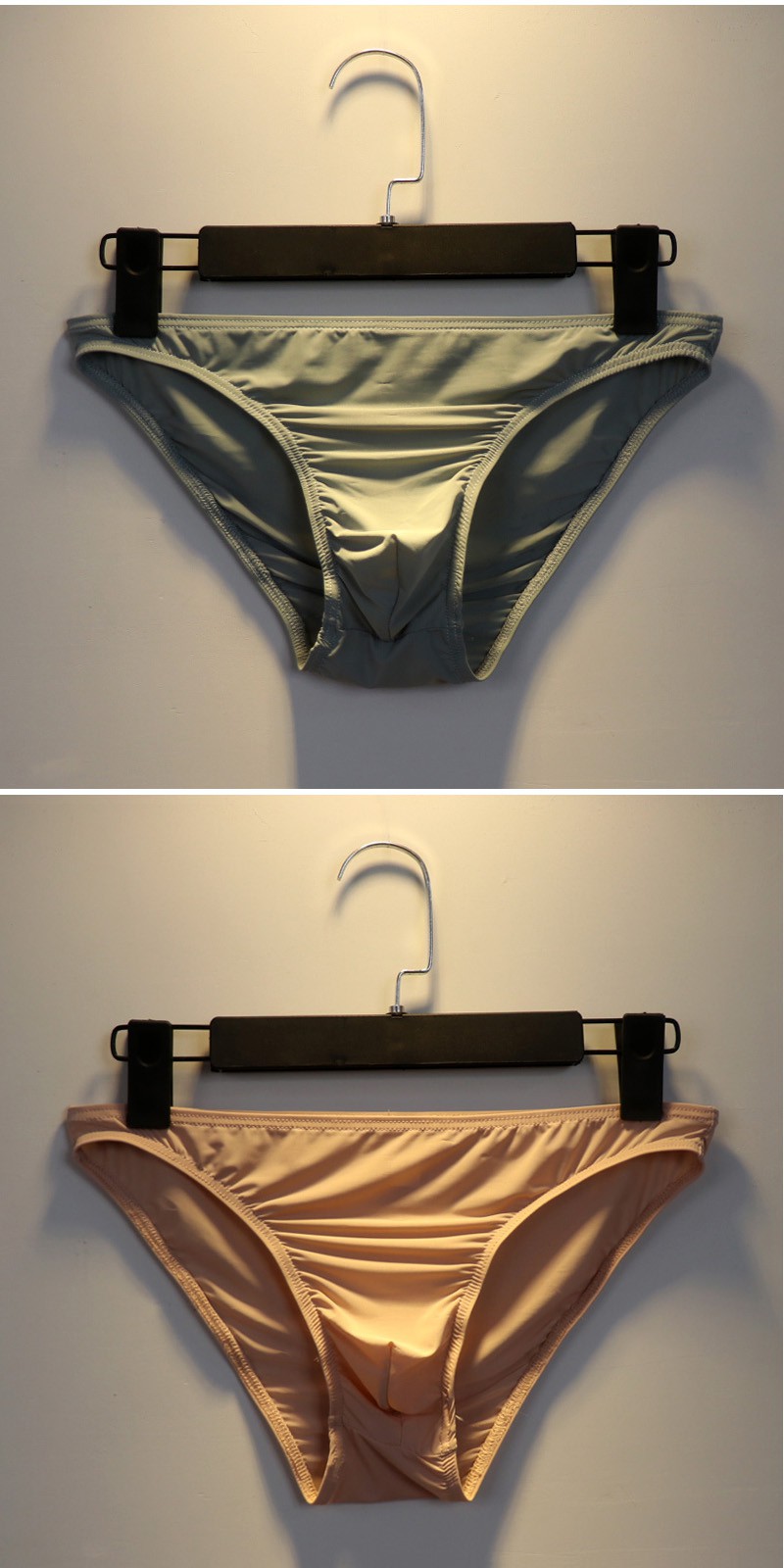 新款男士冰丝内裤薄款三角裤男低腰u凸紧身窄边小三角裤头男星垂晓雾