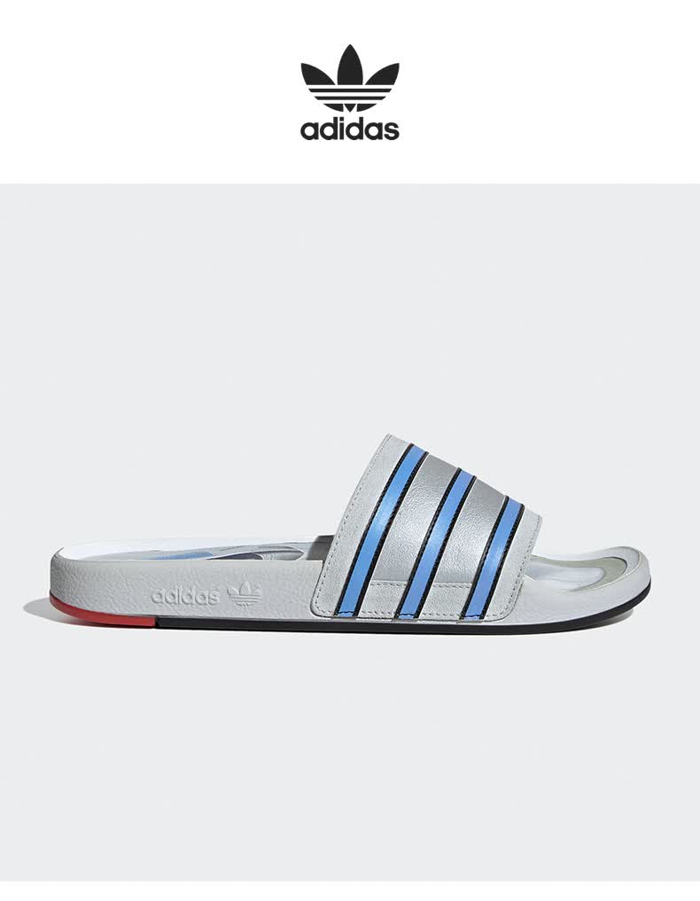adidas/阿迪达斯三叶草adilette premium男女经典条纹运动休闲轻便
