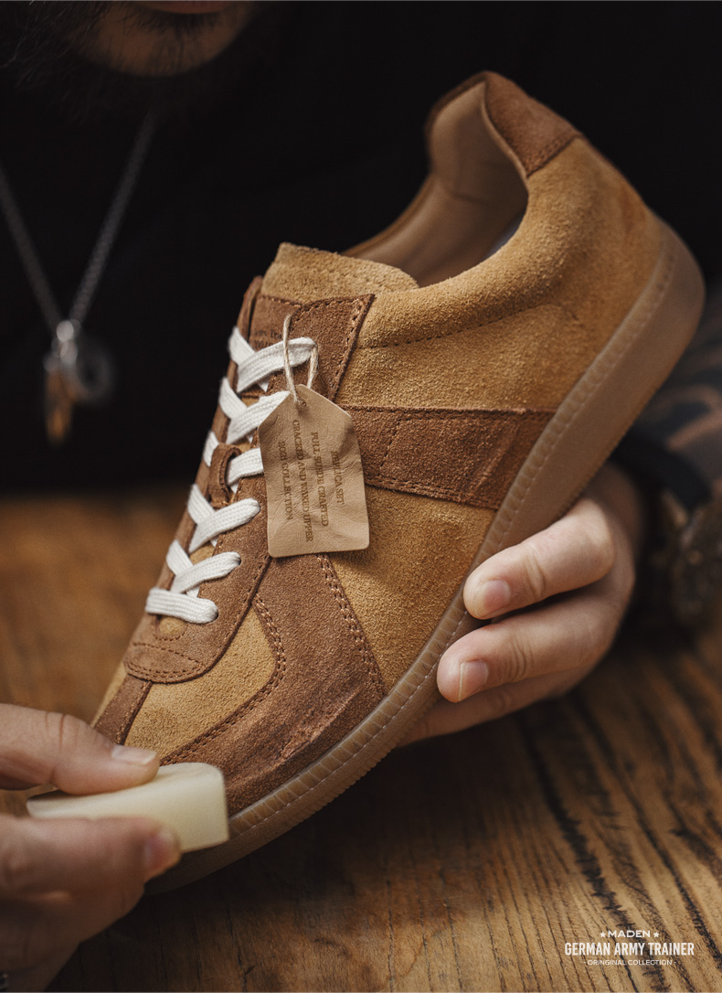 马登maden男鞋夏季新款复古德训鞋小众运动休闲板鞋做旧脏脏德军训练