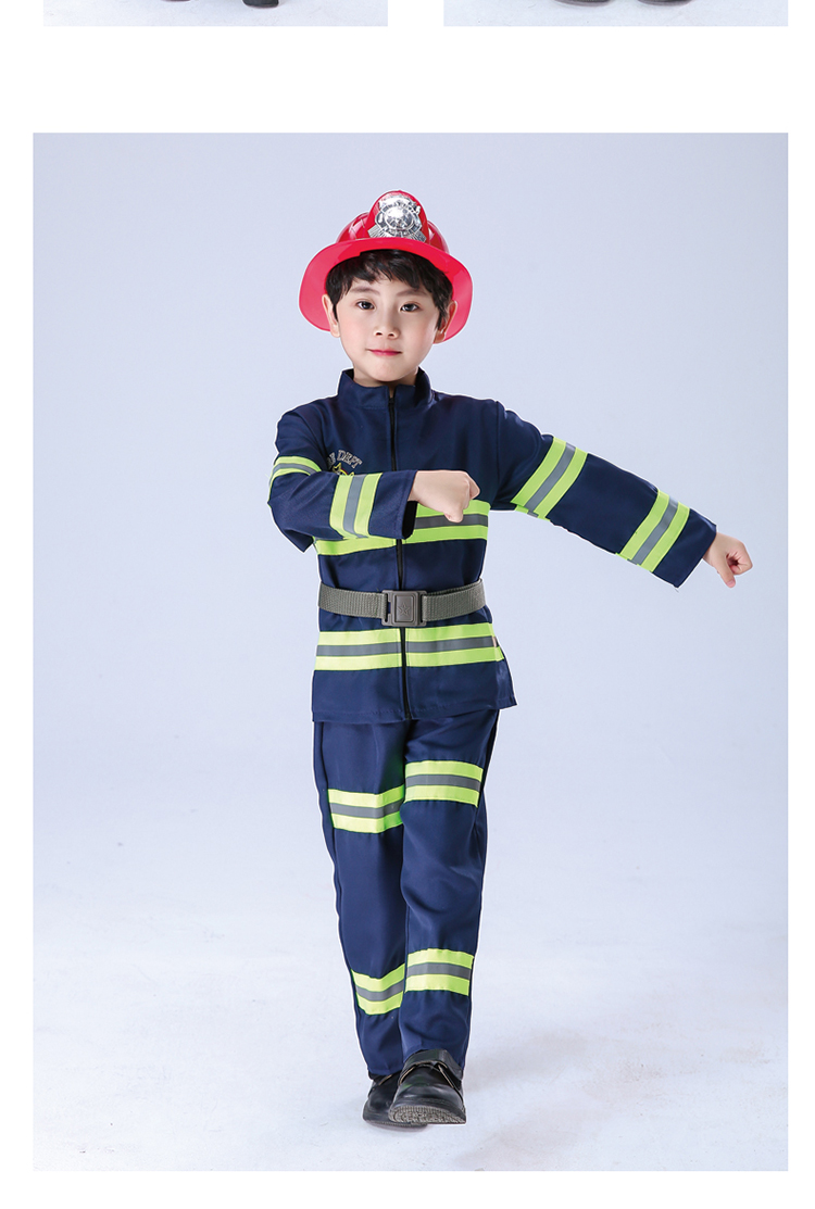 消防员衣服儿童消防员儿童服装套装消防衣服演出服幼儿园角色扮演职业