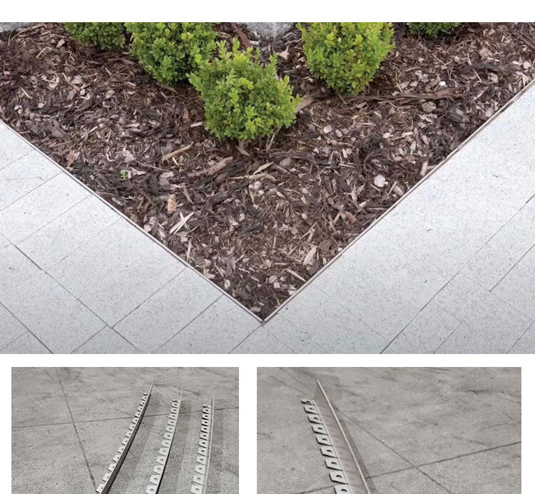 园林绿化草石隔离带201304不锈钢挡土板分隔条弧形草坪收边条3高3cm宽