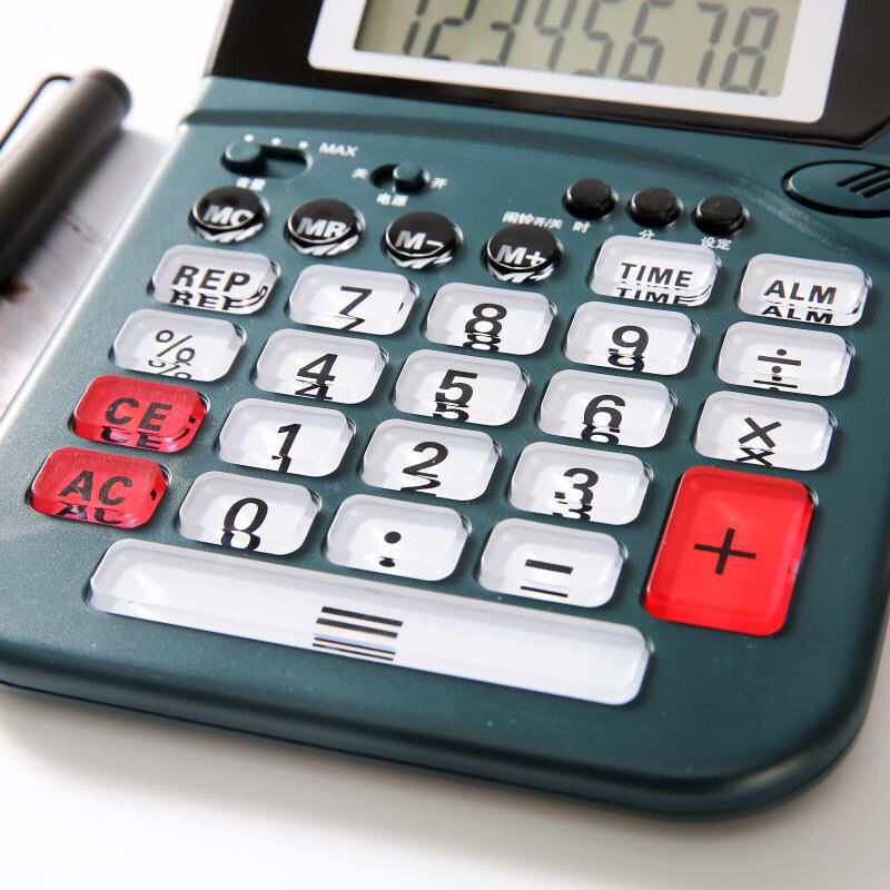 电源开关大号语音计算器商务办公会计专用大屏幕真人发音计算机锐奇