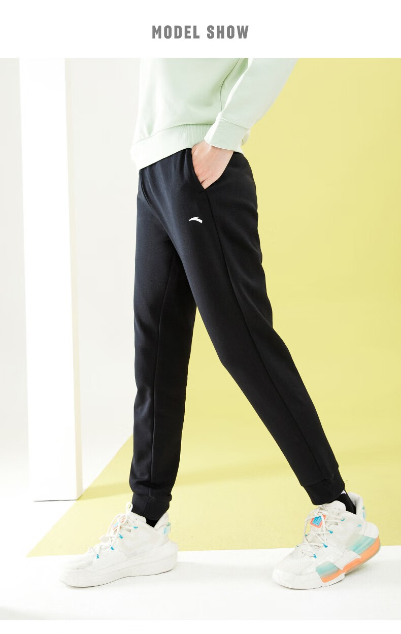 安踏(anta)安踏女裤针织运动裤女2022季款宽松潮流针织跑步健身小脚