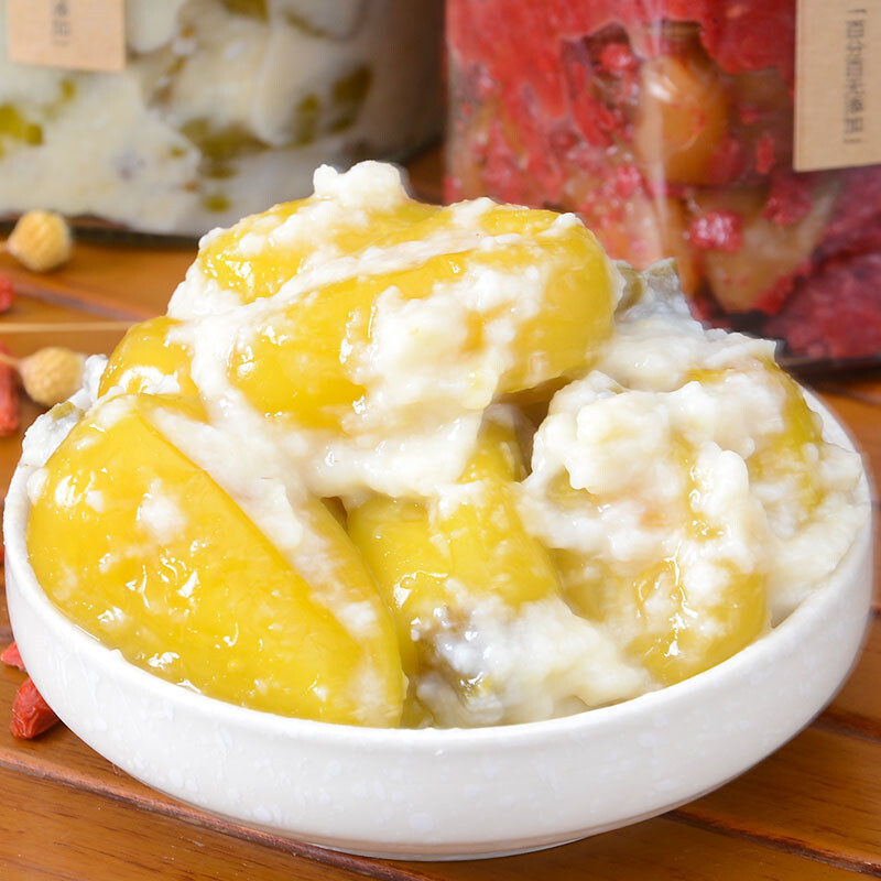 德祥隆酸糟辣椒广西金田特产酸辣泡辣椒农家红谷糟辣椒500g桂平酸粥白