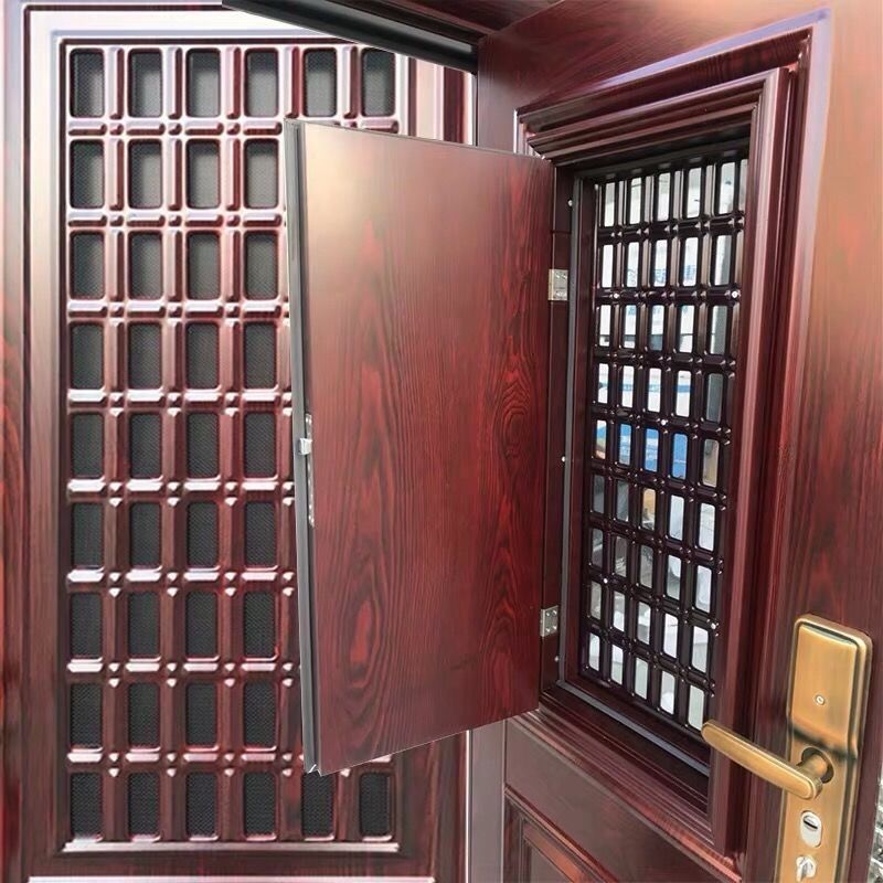 防盗门门中门通风窗甲级进户门入户门子母门安全门家用通风子母门沾运