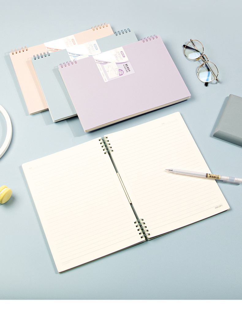 活页本b5得力迪士尼得力不膈手笔记本大学生笔记加厚ins风本子a5活页