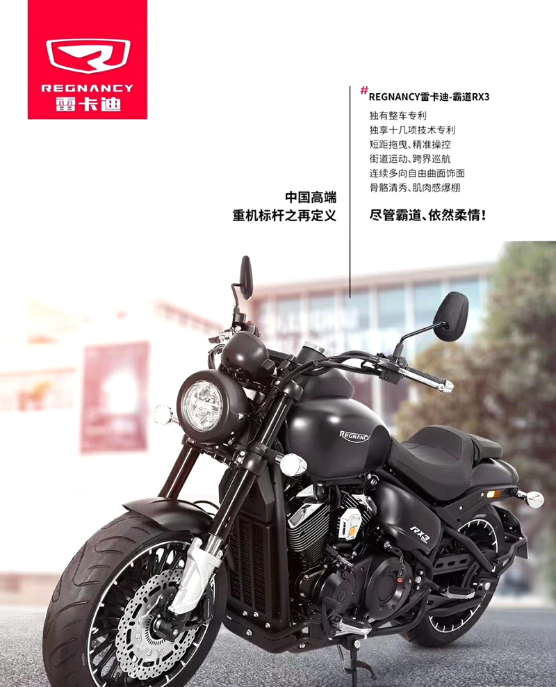 2021年雷卡迪雷克rx3复古太子摩托车巡航车250双缸v缸电喷整车可上牌