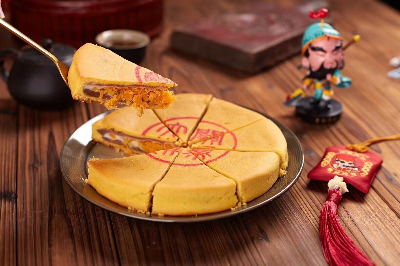 顺丰漳州东山关帝大饼手工中秋月饼麻薯肉松馅奶香闽南特产500g 关帝