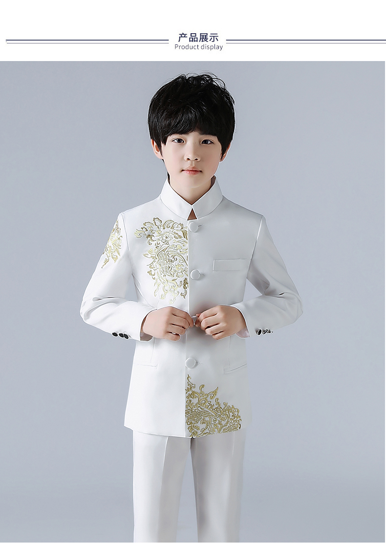 儿童中山装表演服儿童中山装演出服男民国风服装中小学生五四青年新年
