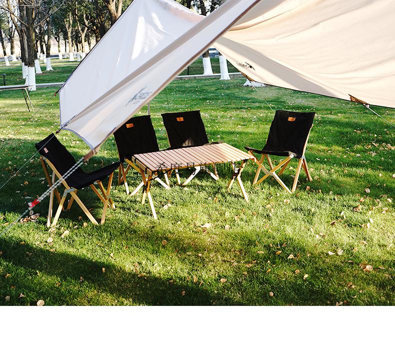 2022新款夏诺多吉露营户外六角天幕大帐篷野餐便携休闲多人遮雨棚遮阳