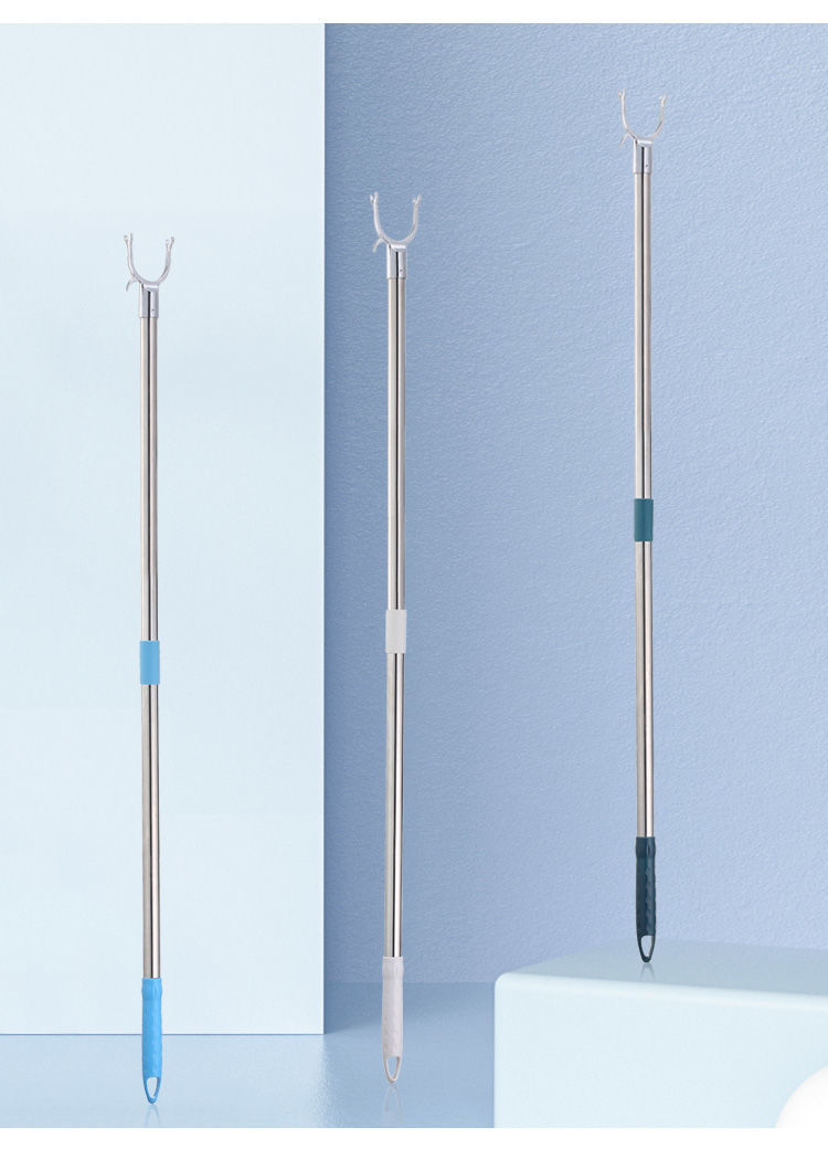 撑衣杆家用晾衣杆不锈钢拼接杆加长晒衣挂衣挑衣杆取衣服叉杆衣叉天