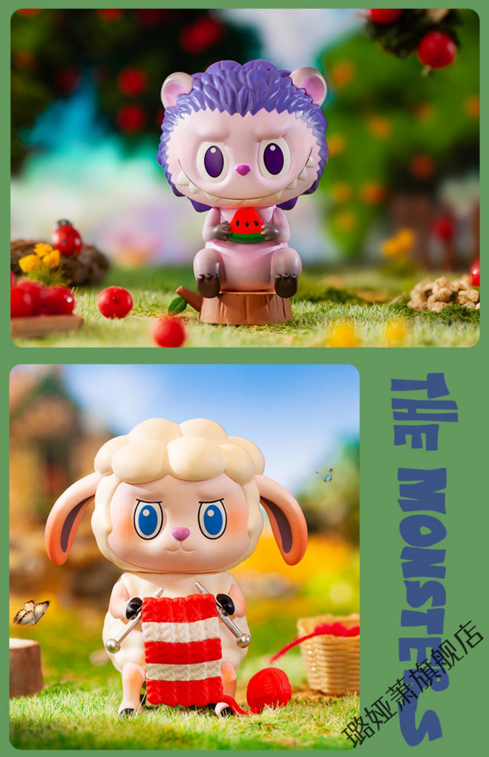 2022新款themonsters拉布布labubu精灵动物系列盲盒玩具labubu企鹅