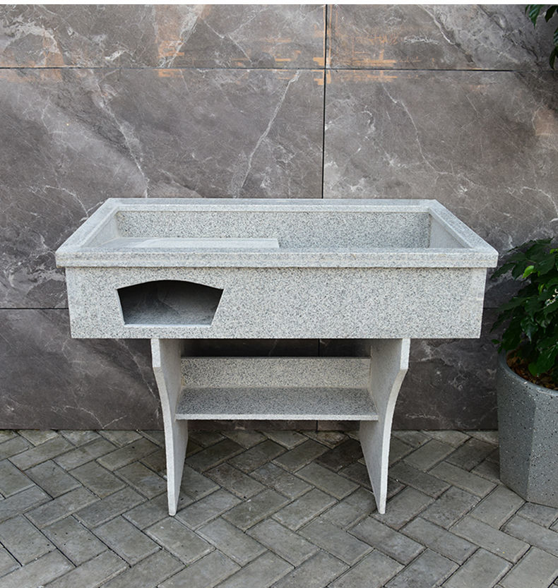 春暖花开 洗衣槽大理石洗衣池阳台家用洗衣台带搓板室外石材花岗岩