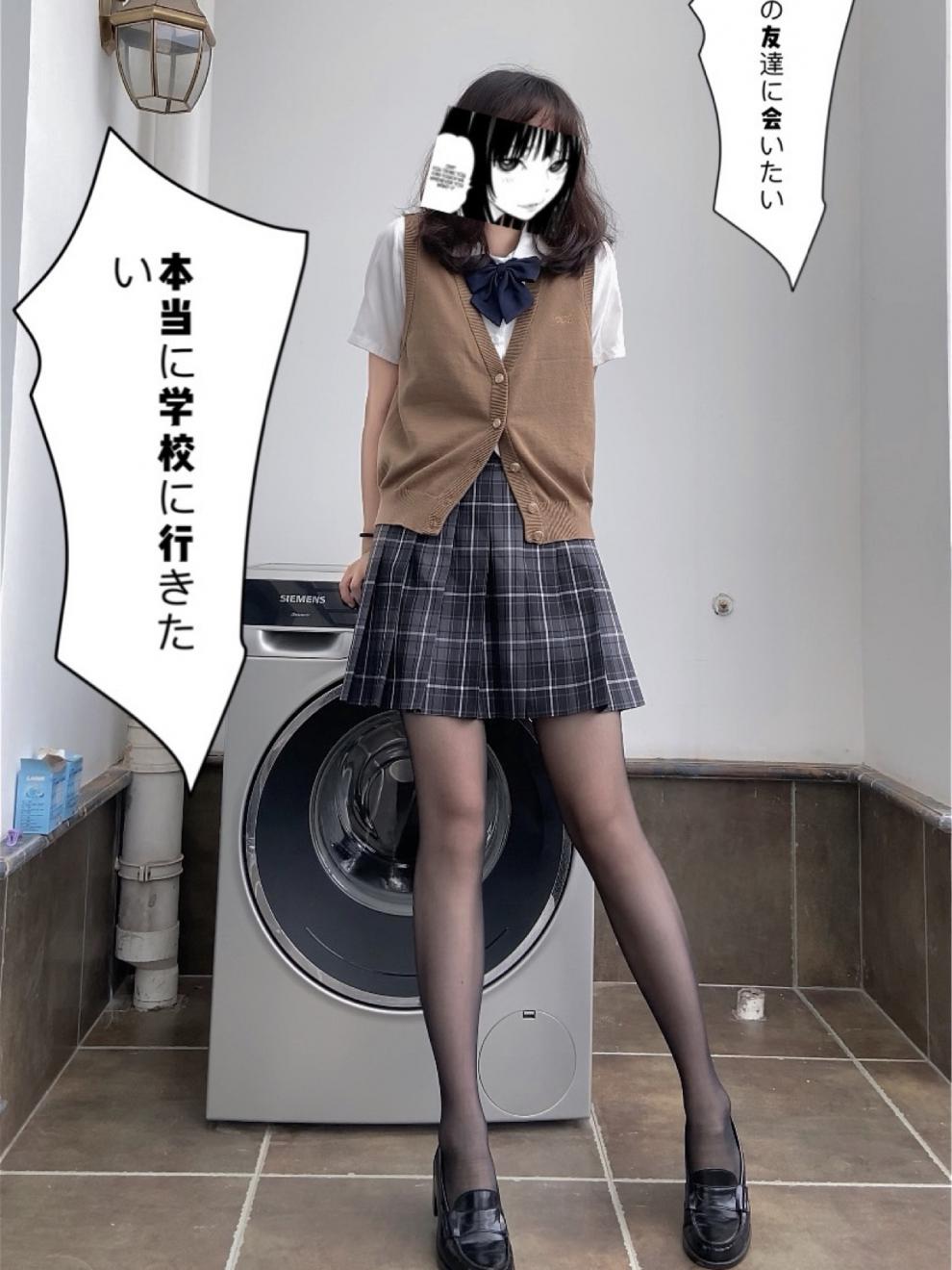 正版黑丝jk制服套装全套辣妹原创春夏季纯欲风短裙女冈梨田格裙短袖