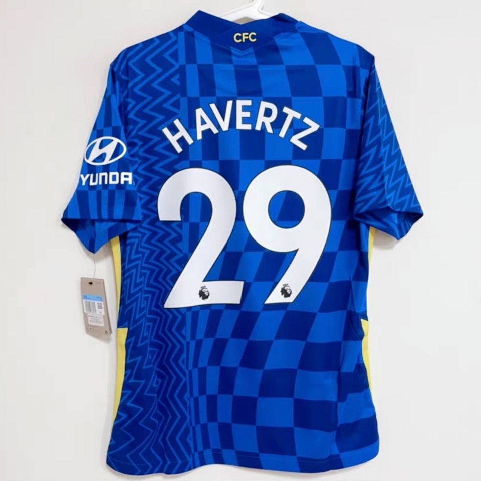 2021-22切尔西主场球员版球衣卢卡库芒特哈弗茨短袖足球服 球员版单