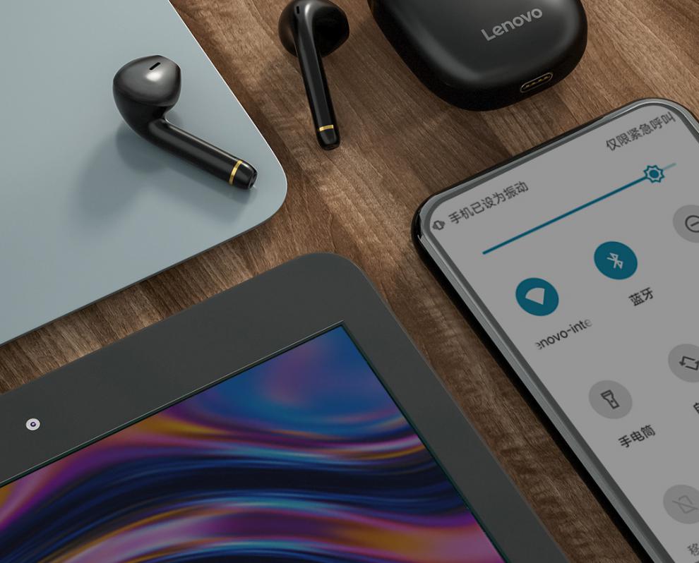 联想h12蓝牙耳机真无线半入耳2022年男女新款游戏高品质音质超长续航