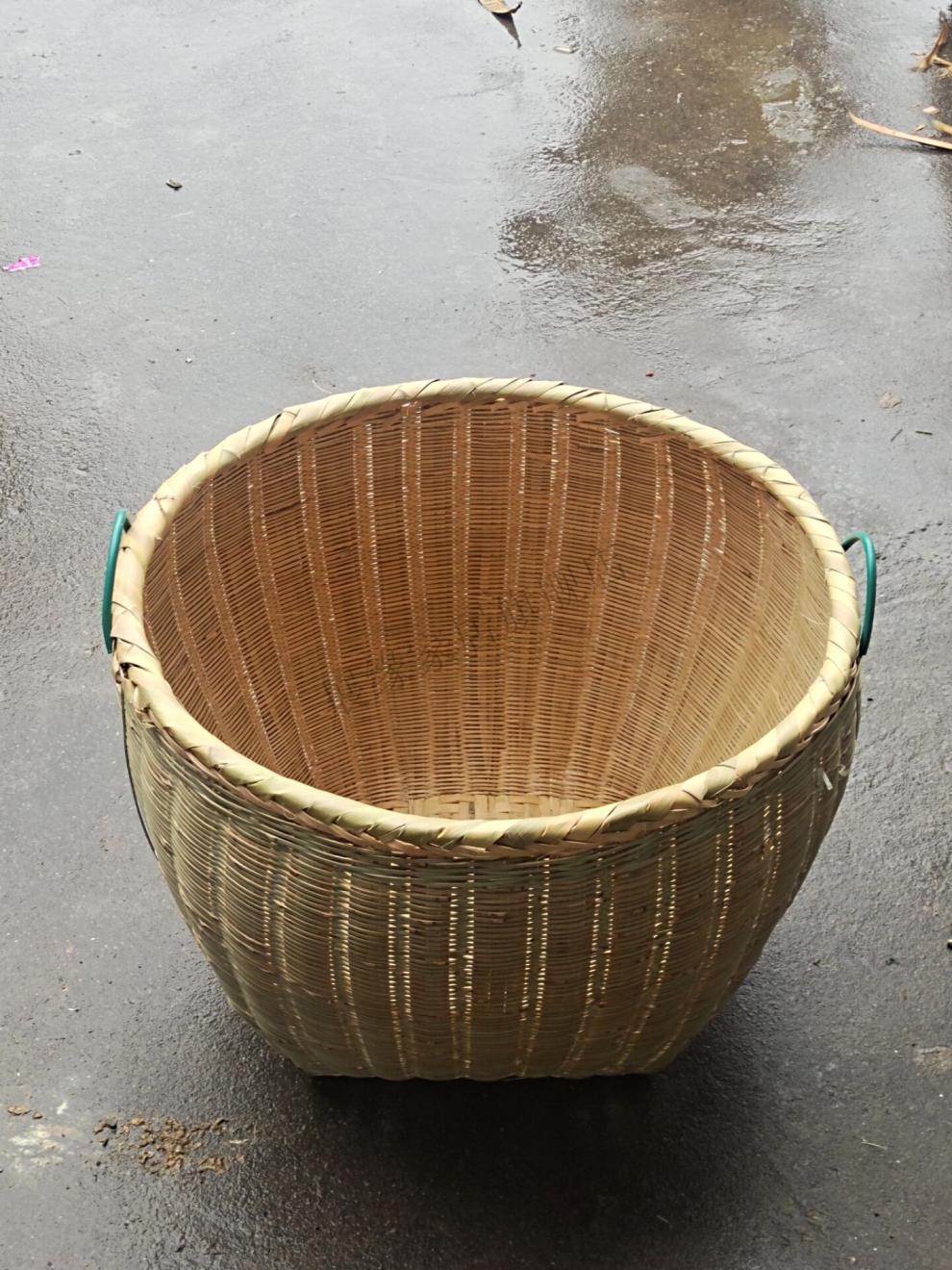 新品农家手工大号箩筐竹编制品淘米箩篼粮食竹筐收纳篓喜事筐簸箕簸箕