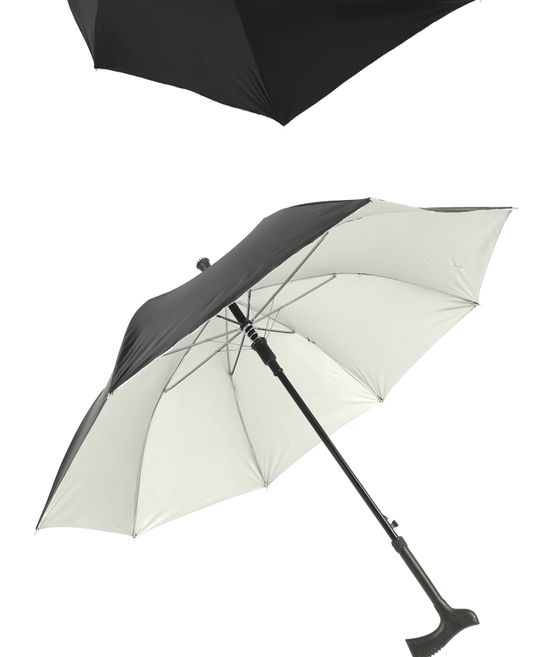 短云 八骨老人拐杖伞直杆伞雨伞礼品伞防滑拐棍伞户外高尔夫伞 彩虹