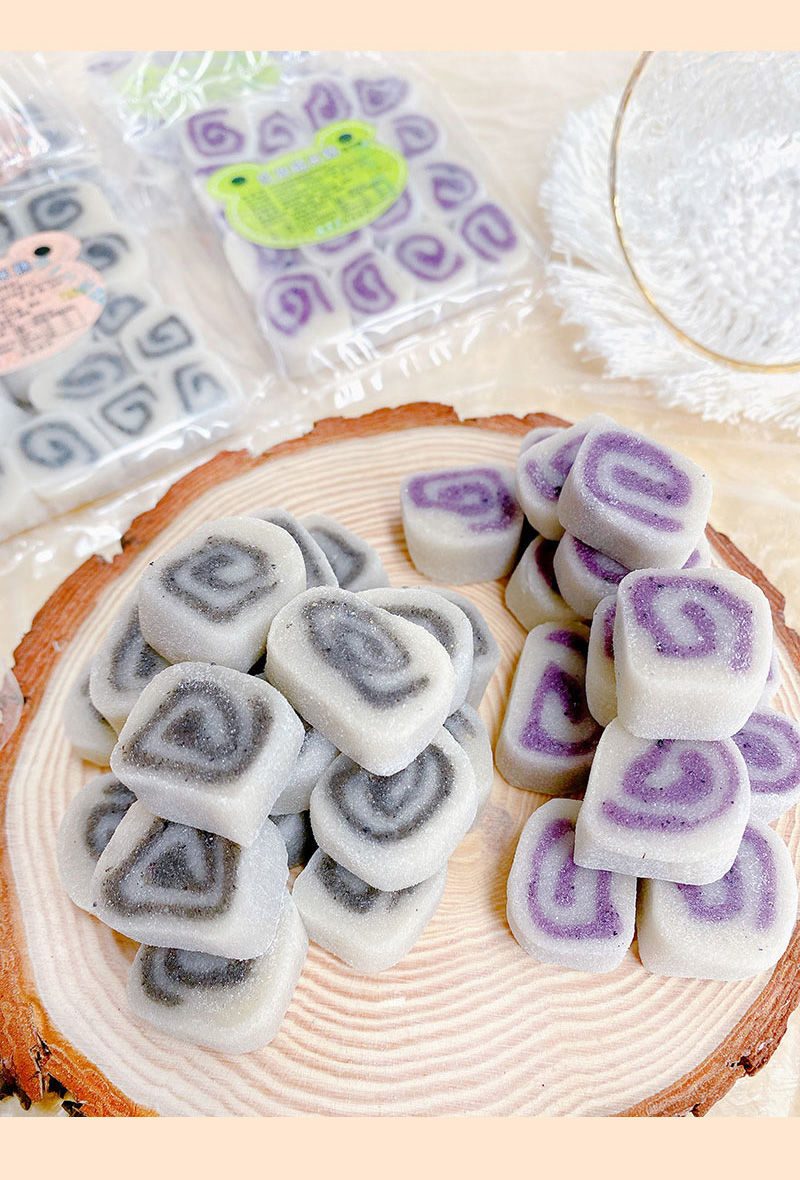 传统纯手工黑芝麻糯米糕点薄荷味香芋点心夏季凉糕特产小吃美食3袋