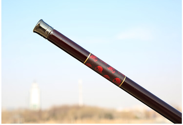 溪流竿超短节鱼竿超轻超硬超细手竿28调高碳素鲫鱼竿钓鱼定制酒红色27