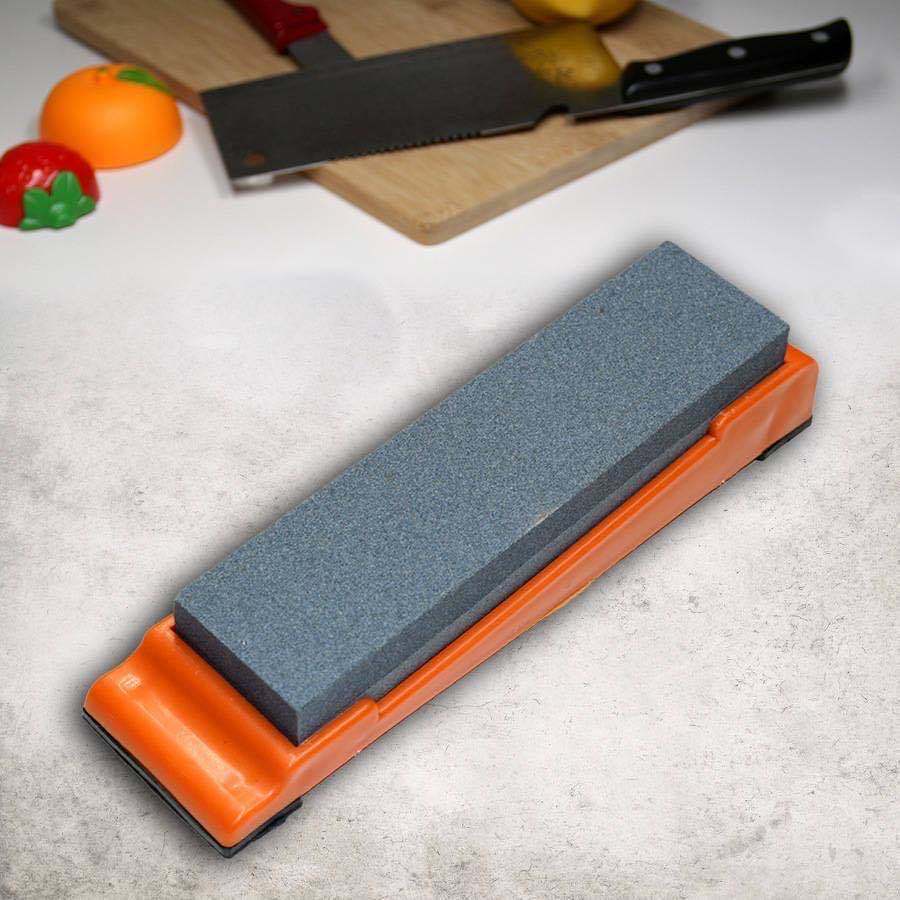 厨房家用磨刀石菜刀剪刀水果刀精磨油石户外农用磨刀器双面磨石座lj