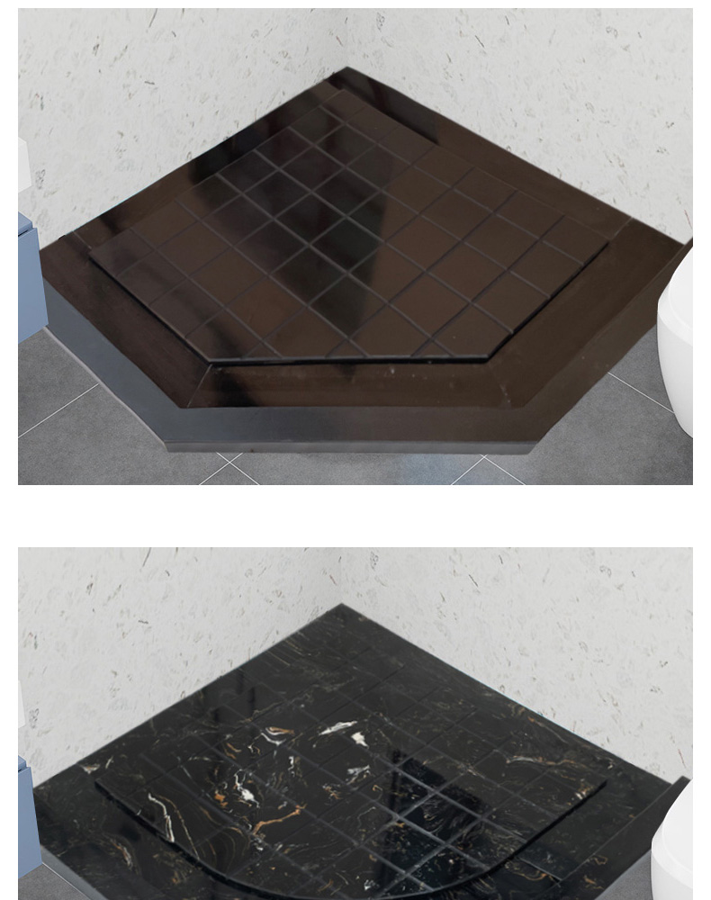 淋浴房脚踏石淋浴房踏脚石底座钻石型长方形垫脚石槽底圆弧型脚踏石